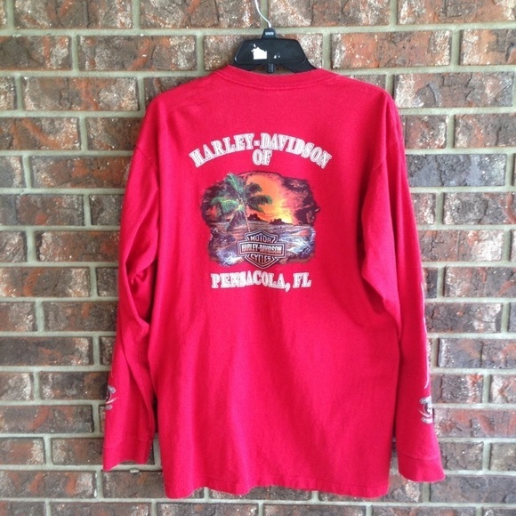 HARLEY Davidson Long Sleeve Shirt Size Large - Picture 2 of 8